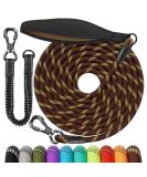Aystkniet Bungee Dog Leash - Shock-Absorbing Padded Handle Reflective 3m-30m for Medium & Large Dogs - Durable Brown Drag Line - Buy Online on GoSupps.com