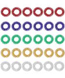 30 Pieces Acupressure Rings, Spiky Sensory Finger Rings Set for Teens, Adults, Silent Stress Reducer and Massager Red, Blue, Green, Gold, Silver - Buy Online on GoSupps.com