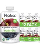 Noka Superfood Fruit Smoothie Pouches, Healthy Snacks (Cherry Acai) Pack of 12, Vegan, Gluten-Free, with Flax Seed, Prebiotic Fiber & Plant Protein, Organic Squeeze Pouch 4.22oz Each 4.22 Ounce (Pack of 12) - Buy Online on GoSupps.com