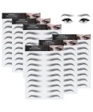 Sibba 6 Sheets Eyebrow Tattoo Sticker Set - Temporary Waterproof Eyebrow Practice Kit for Women (Black) - Buy Online on GoSupps.com