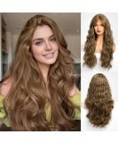 Buy Haircube 26-inch Long Brown Wavy Wig for Women - Natural Looking Heat-Resistant Synthetic Pony Curly Wig for Daily & Party Use - Buy Online on GoSupps.com