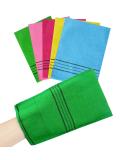 6 Pcs Korean Exfoliating Washcloth Set - Large Size Exfoliating Body Scrubber - Colorful Mitt for Removing Dry Skin - (5 Color Options) - Style 1 - Buy Online on GoSupps.com