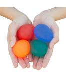 RMS 4-Pack Hand Exercise Balls - Physical & Occupational Therapy Kit for Strengthening Grip & Reducing Stiffness - Arthritis Pain Relief Exerciser for Rehabilitation, Fidget, Stress Relief - Buy Online on GoSupps.com
