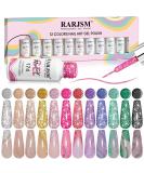RARJSM Reflective Glitter Nail Art Gel Liner Flash Diamond Painted Gel Nail Polish 12 Colors 5ml Sparkle Silver Brown Hot Pink Green Black Pigment Gel UV LED Soak off Curing Requires for Nail Design 12pcs Reflective Glitter Set - Buy Online on GoSupps.com