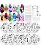 Ruijie Nail Art Stamping Set - 12 Templates with Snowflakes for Stunning Manicure Designs - Nail Transfer Tools for Creative Nail Art - Buy Online on GoSupps.com