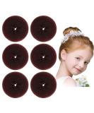 Kids 6PCS Ring Style Hair Donut Bun Maker for Short and Thin Hair - Small Size 2.5 Inch Brown - Chignon Doughnut Shaper - Buy Online on GoSupps.com
