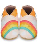 Leather Baby Walking Shoes 6-12 Months | Soft Sole Toddler Shoes for Boys and Girls | Rainbow Design - Buy Online on GoSupps.com