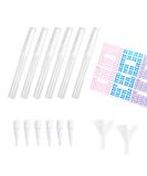 Empty Cosmetic Container Pen - 5 Pack - Refillable Fluid Applicator with Brush Tip - For Nail Polish Lip Gloss Teeth Whitener Essential Oil - Non-Leaking Design- Funnels and Labels Included - Buy Online on GoSupps.com