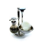 Golddachs Silver Shaving Stand with Soap Dish - Premium International Shipping Available - Buy Online on GoSupps.com