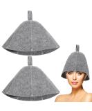 Kisangel Unisex Russian Sauna Hat - 2 Pieces Felt Bath Caps for Men & Women - Gray Sauna Accessories (34x23cm) - Buy Online on GoSupps.com