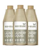 Eco-Mate Sandalwood and Cedarwood Concentrated Non-Bio Laundry Liquid Plant-based 100% Biodegradable Paper Bottle & Contents Vegan Friendly Natural Hypoallergenic Plastic Free Pack of 3 - Buy Online on GoSupps.com
