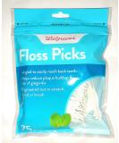 Floss Picks Angled Mint - 75 Count | Best Dental Care for Fresh Breath | International Shipping Available - Buy Online on GoSupps.com