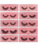 Dedbol 10 Pairs of 6D Artificial Fluffy Natural Mink Dramatic False Eyelashes - Style 4 - Buy Online on GoSupps.com