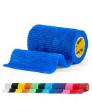 SPORTTAPE Self-Adhesive Football Sock Tape 7.5cm x 4.5m - Blue | Cohesive Bandage for Dogs, Horses | Compression Shin Pad & Ankle Tape - Single Roll 7.5x450 cm - Buy Online on GoSupps.com