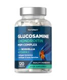 High Strength Glucosamine Chondroitin MSM Complex with Boswellia and Vitamin C | 120 Tablets by Horbaach - Buy Online on GoSupps.com
