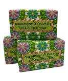 Greenwich Bay 6.5 oz Garden Shea Butter 3 Bar Soaps - Cucumber & Freesia - Buy Online on GoSupps.com