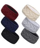 Fleece Lined Winter Cable Knit Headband Set - 6 Pieces | Classic Colors for Christmas & Valentines Day - Buy Online on GoSupps.com
