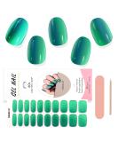 EBANKU 20PCS Semi Cured Gel Nail Strips with Nail File - Full Wraps Adhesive Gel Nail Stickers | UV/LED Lamp Required - Buy Online on GoSupps.com