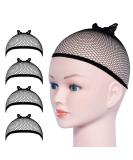 URAQT 4 Pcs Stretchy Nylon Wig Caps - Breathable Unisex Wig Cap for Women and Men - Black - Buy Online on GoSupps.com