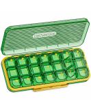 Weekly Pill Organizer 3 Times A Day - AM PM 7 Day Medicine Box Large Travel Case for Vitamins & Supplements (Green - Buy Online on GoSupps.com