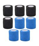 Fikiro 8 Self-Adhering Cohesive Bandage for Dogs - 5cm x 4.5m (Black/Blue) | Fix Fingers Hands Toes & Feet - Best International Shipping - Buy Online on GoSupps.com