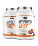 WFN APPROVED Whey Protein Powder - Cookies Flavor - 2x1kg - High Solubility | Lactase & Isolate | 66 Portions | Made in Germany | Lab Tested - Buy Online on GoSupps.com