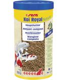 Sera Koi Royal Nature Mini 1000 ml |Main feed for koi up to 12 cm |Omega fatty acids & mannan-oligosaccharide |4% insect flour from sustainable breeding |Form stable granules protect water in the pond 1 ml (1 -pack) Mini 2mm single - Buy Online on GoSupps.com