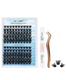 GEMERRY Individual Eyelash Kit 120Pcs D Curl 8-16mm with Lash Bond, Seal, and Applicator - DIY Cluster Extension Kit for Home Use - Buy Online on GoSupps.com