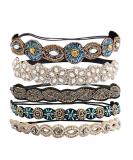 Amcami 5 Pieces Beaded Headband Pearls Headband Rhinestone Headbands for Women  Crystal Sparkly Beaded Head Bands Hairbands Hippie Headbands for Women  Elastic Headbands Hair Accessories for Women Girls  - Buy Online on GoSupps.com
