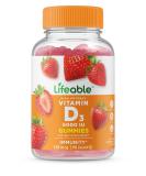Lifeable Vitamin D 5000 IU - Great Tasting Natural Flavor Gummy Supplement - Gluten Free Vegetarian GMO-Free Chewable - for Strong and Healthy Bones - for Adults, Men, Women - 90 Gummies - Buy Online on GoSupps.com