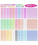 Anezus Rhinestone Stickers - 4950pcs Self-Adhesive Stick on Gems for Crafts, Makeup, and Decorations - 30 Colors, 4 Sizes - Buy Online on GoSupps.com