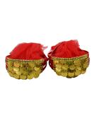 Ozyol 10-Piece Hair Ties with Golden Coin Accents | Bridal Jewelry & Hair Accessories for Kina Polter Henna Night and Evening Events - Buy Online on GoSupps.com