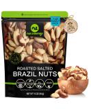Roasted & Salted Brazil Nuts - Whole (16oz) | Fresh Resealable Bag | Healthy Snack, Protein & Keto Friendly, Vegan & Kosher - Buy Online on GoSupps.com