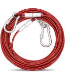 Durable 9M Red Tie-Out Leash for Dogs | Adjustable Yard Leash - Ideal for Large and Small Dogs | Shop Internationally! - Buy Online on GoSupps.com