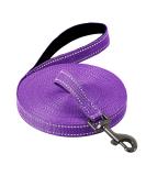 Demigreat Reflective Dog Leash - 3m/5m/10m/15m/20m | Robust Training Leash with Padded Handle for Small to Large Dogs - Violet - Buy Online on GoSupps.com