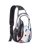 gdbis Clear Sling Bag Stadium Approved Small PVC Crossbody Backpack Transparent Casual Chest Daypack for Hiking Stadium or Concerts Black - Buy Online on GoSupps.com