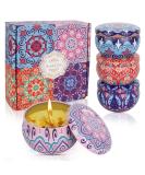 XTDMJ Fragrance Candles Gift Set - 4 Natural Soy Wax Aromatherapy Candles for Stress Relief & Relaxation | Ideal for Christmas Birthdays Baths & Yoga - Buy Online on GoSupps.com