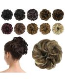BARSDAR Hair Bun Extensions - Medium Chestnut Brown & Bleach Blonde Mixed - Updo Curly Messy Bun for Women - 10H613# - 1 Count - Buy Online on GoSupps.com
