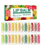 DMSKY 24-Pack Vitamin E Lip Balm with 100% Coconut Oil - Sunscreen Lip Balm SPF 15-12 Flavors Natural Ingredients lip balm pack - Lip Moisturizer Treatment - Moisturizing Soothing Chapped Lips. Green pack of 24 - Buy Online on GoSupps.com