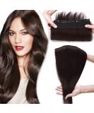 Buy Dark Brown Clip-In Hair Extensions | Thick Real Human Hair Weft 22 | 100g for Volume - Buy Online on GoSupps.com