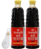Sempio Soy Sauce Jin S 500ml Pack of 2 with World Food Shop Scoop - Premium Korean Soy Sauce Convenient Twin Pack World Food Shop Scoop for Precise Measurements - Buy Online on GoSupps.com