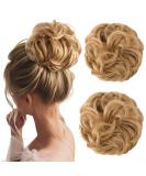 Jjstar 2-Piece Hair Part with Rubber Band | Dutt Hair Tie & Extensions for Messy Bun | Golden Chestnut Brown | Perfect for Women & Girls - Buy Online on GoSupps.com