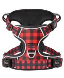 Heele Adjustable No-Pull Dog Harness | Reflective & Breathable for Small Dogs | XS (Chest 33-43cm) | Black-Red - Buy Online on GoSupps.com