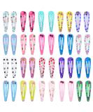 40 Pack Printed Hair Clips Girls' 2 Inch Barrettes Kids Hairpins Accessories - Buy Online on GoSupps.com