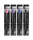 ROCS Adult Toothbrushes - Medium Black Edition | Premium Oral Care | International Shipping Available - Buy Online on GoSupps.com