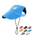 Blue XL Dog Sun Hat with Ear Holes | Adjustable Drawstring | UV Protection | Waterproof Design | For Small Medium Large Dogs - Buy Online on GoSupps.com