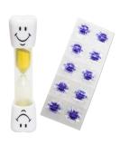 Smile Toothbrush Timer & 10 Disclosing Tablets - Yellow | Dental Hygiene Kit - Buy Online on GoSupps.com