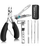 Toenail Clippers for Seniors Thick Toenails, Aucurwen Heavy Duty Toenail Clippers for Thick Toenails, Toe Nail Clippers Adult Thick Nails Long Handle, Large Toenail Clippers for Thick Nails 7Pcs - Buy Online on GoSupps.com