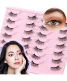 14 Pairs 3D Natural Looking Half Eyelashes - Wispy Corner False Lashes for Cat Eye Makeup | Multi-Layered Half Lashes W19 - Buy Online on GoSupps.com