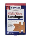 Thera|Care Flexible Fabric Fingertip & Knuckle Bandages - 20 Count | Premium Pain Relief & Protection for Cuts & Scrapes - Buy Online on GoSupps.com